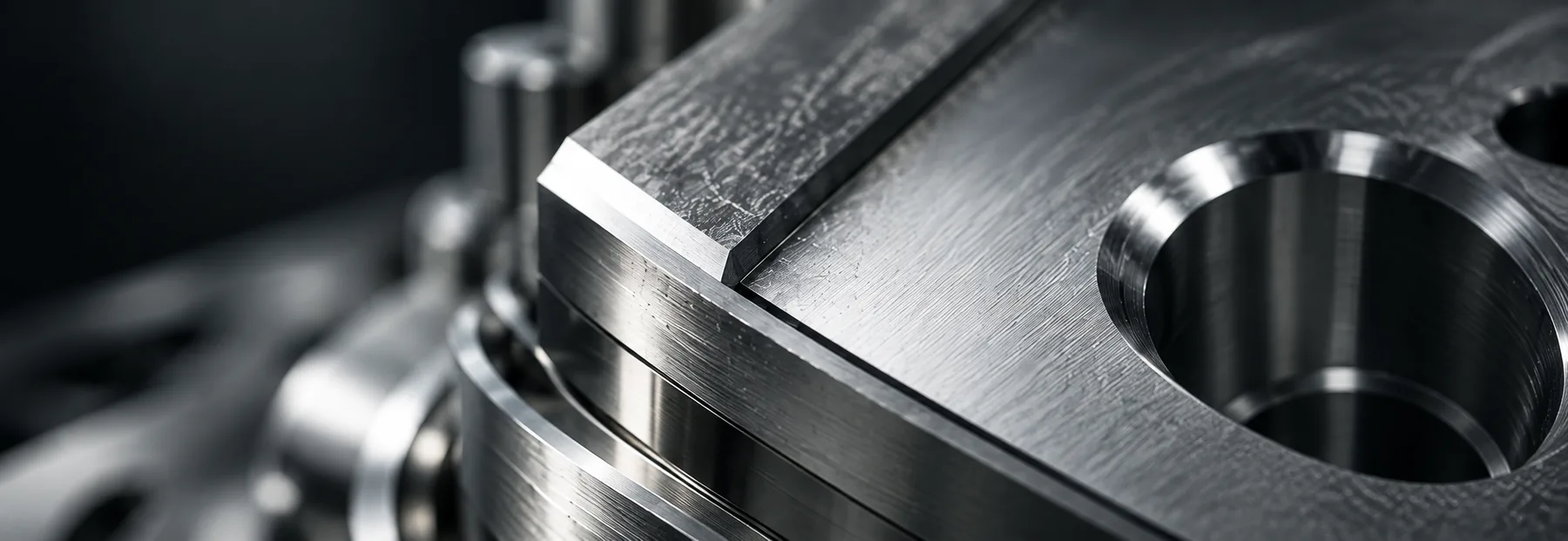 Gefräste Metallplatte mit Fase und Bohrung